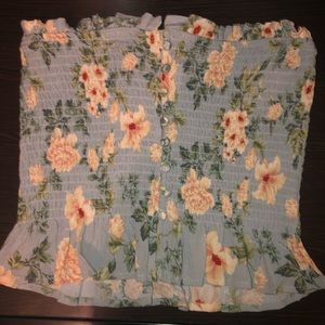 America eagle floral tube top
